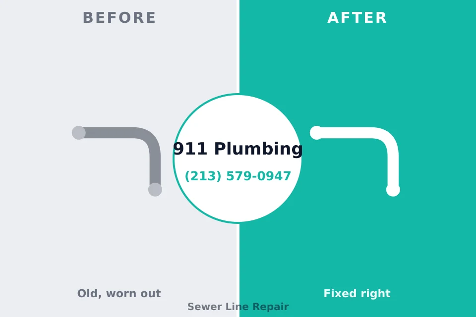 Before and after: plumbing repair Lexington, TX